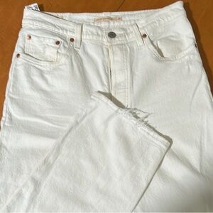 Levi's Ribcage White Denim Jeans